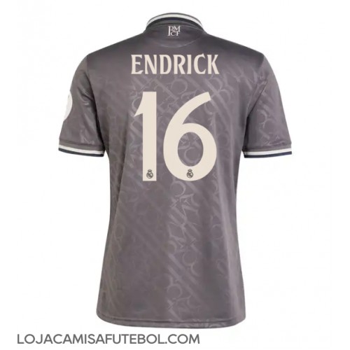 Camisa de Futebol Real Madrid Endrick #16 Equipamento Alternativo 2024-25 Manga Curta